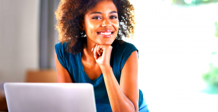 person working from home