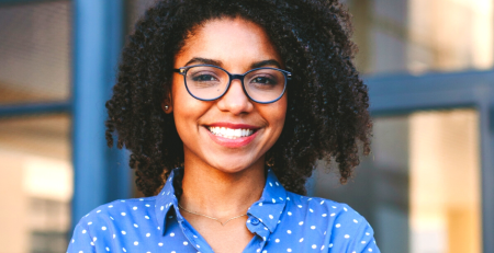 Smiling, professional African woman