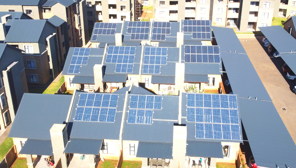 Solar panels on complex rooftops