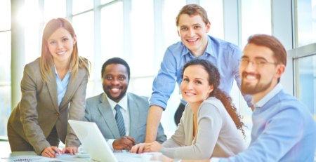 Friendly group of business people