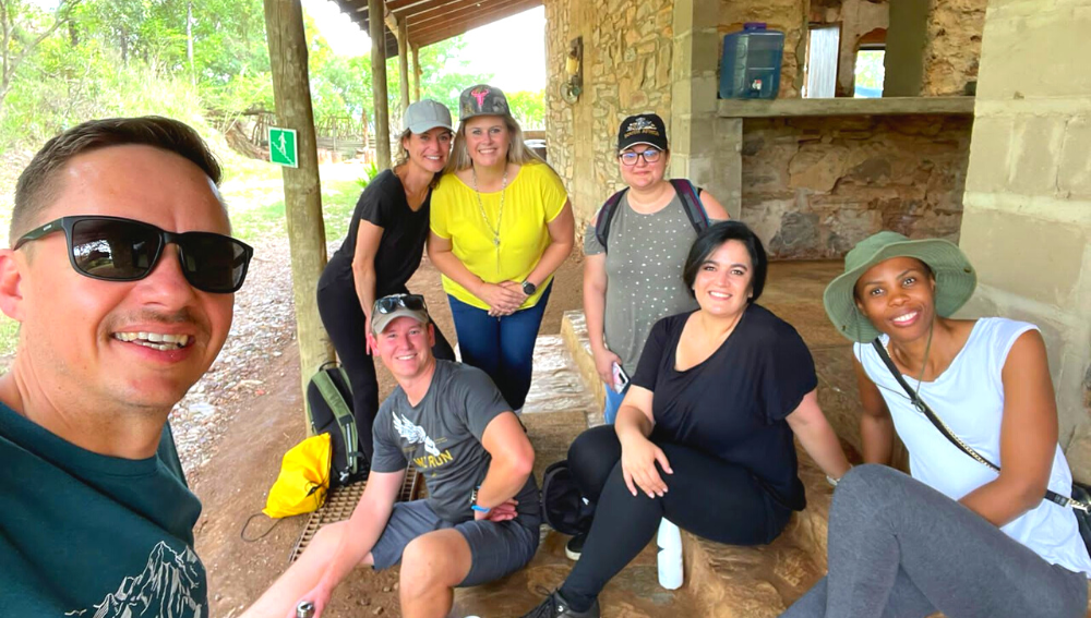 Group of smiling volunteers
