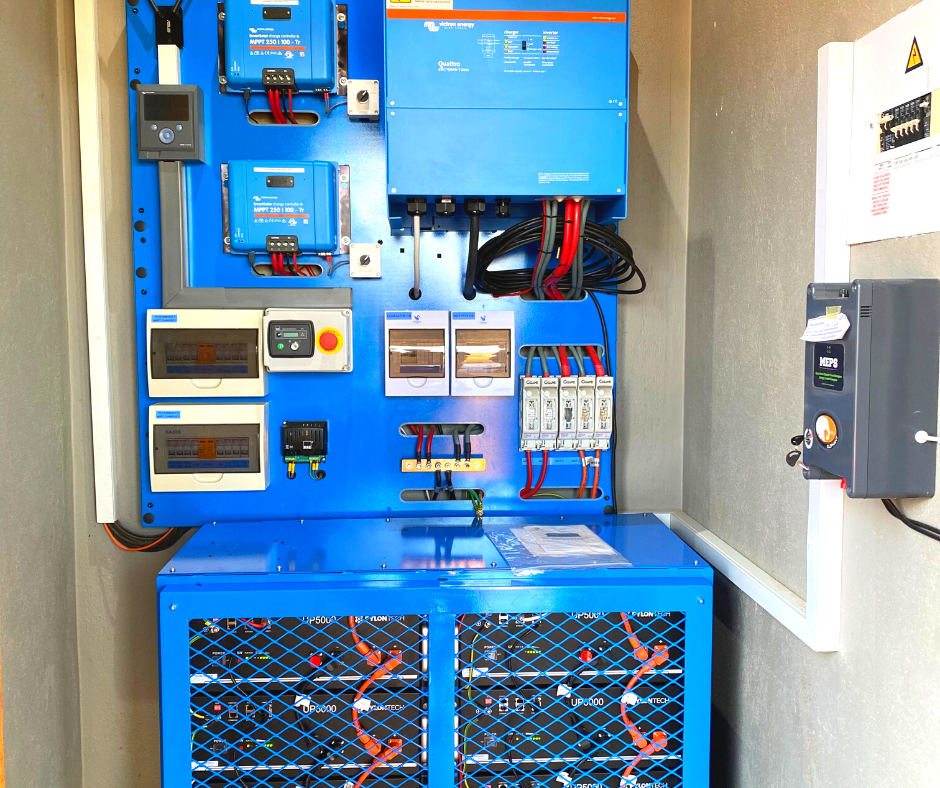 Solar power backup equipment