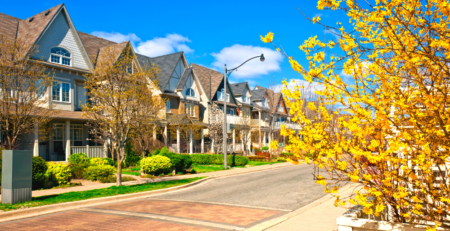 Road in a residential estate