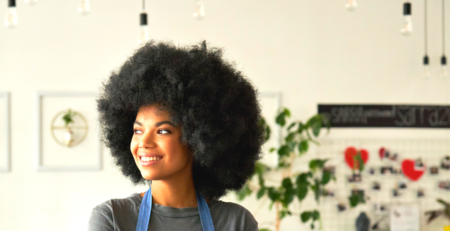 Smiling African woman