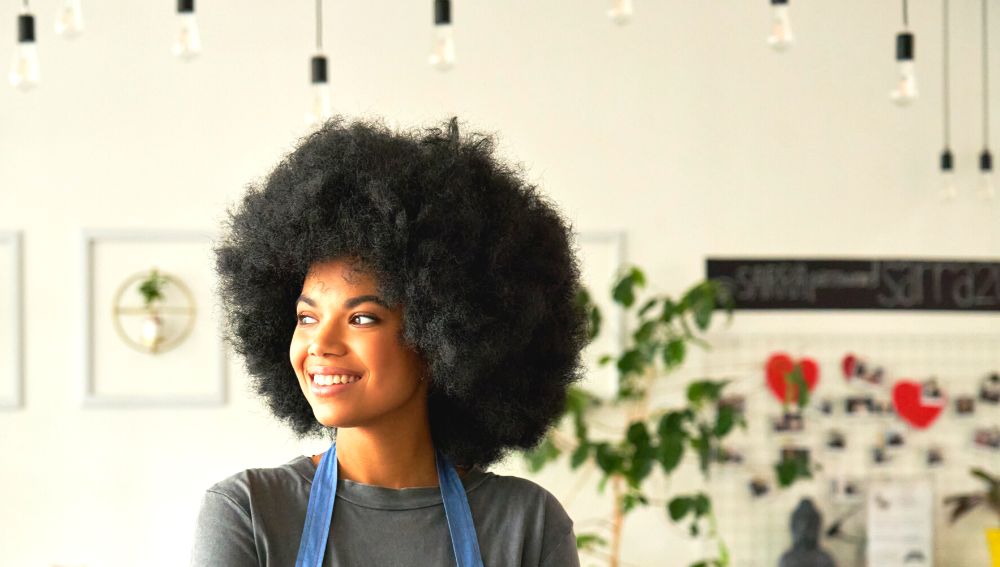 Smiling African woman
