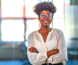 A amiling young female African professional