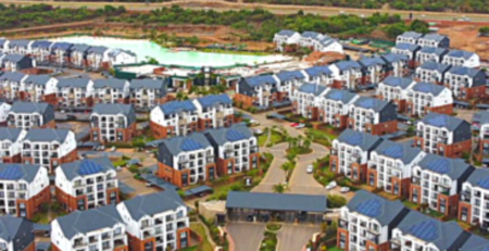 Rooftop solar panels on sectional title units