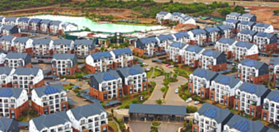 Rooftop solar panels on sectional title units