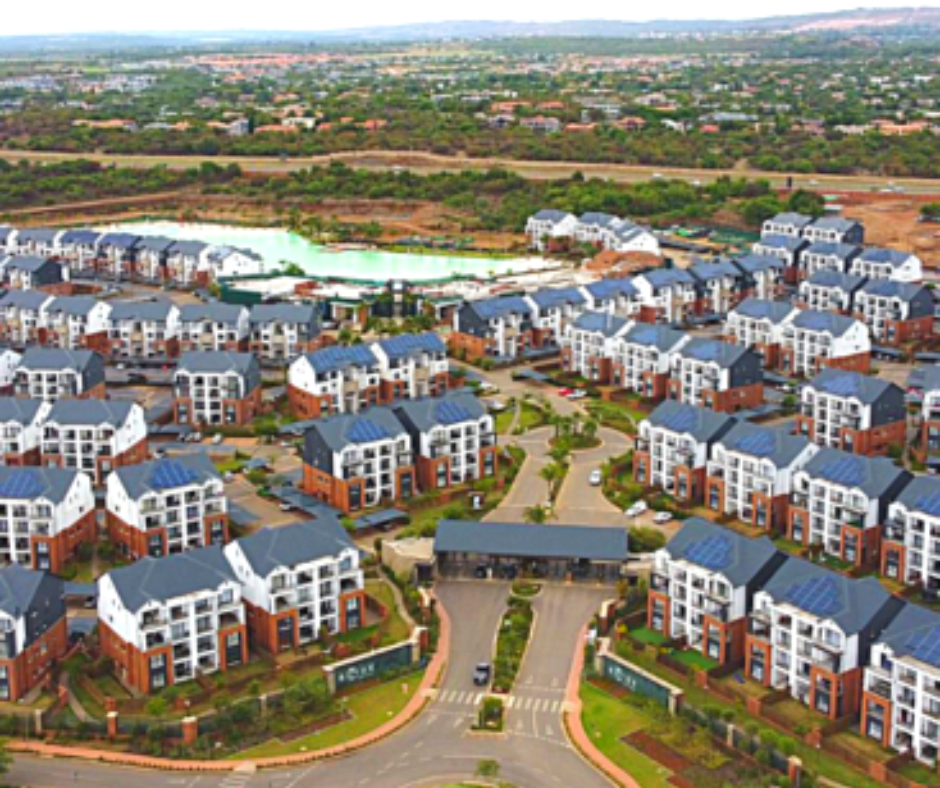 Rooftop solar panels on sectional title units